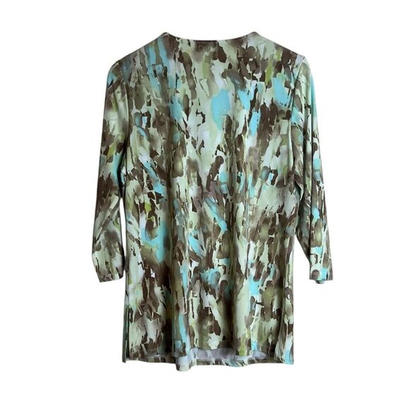 3 for $30! Tan Jay patterned beaded tunic. Size small - Picture 6 of 7